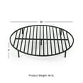 thumbnail image 6 of Titan Great Outdoors Round 36.5in Fire Pit Grate, Heavy Duty 1/2in Steel Elevated Log Wood Pit Grate, Burning Fireplace and Firepits, 6 of 6