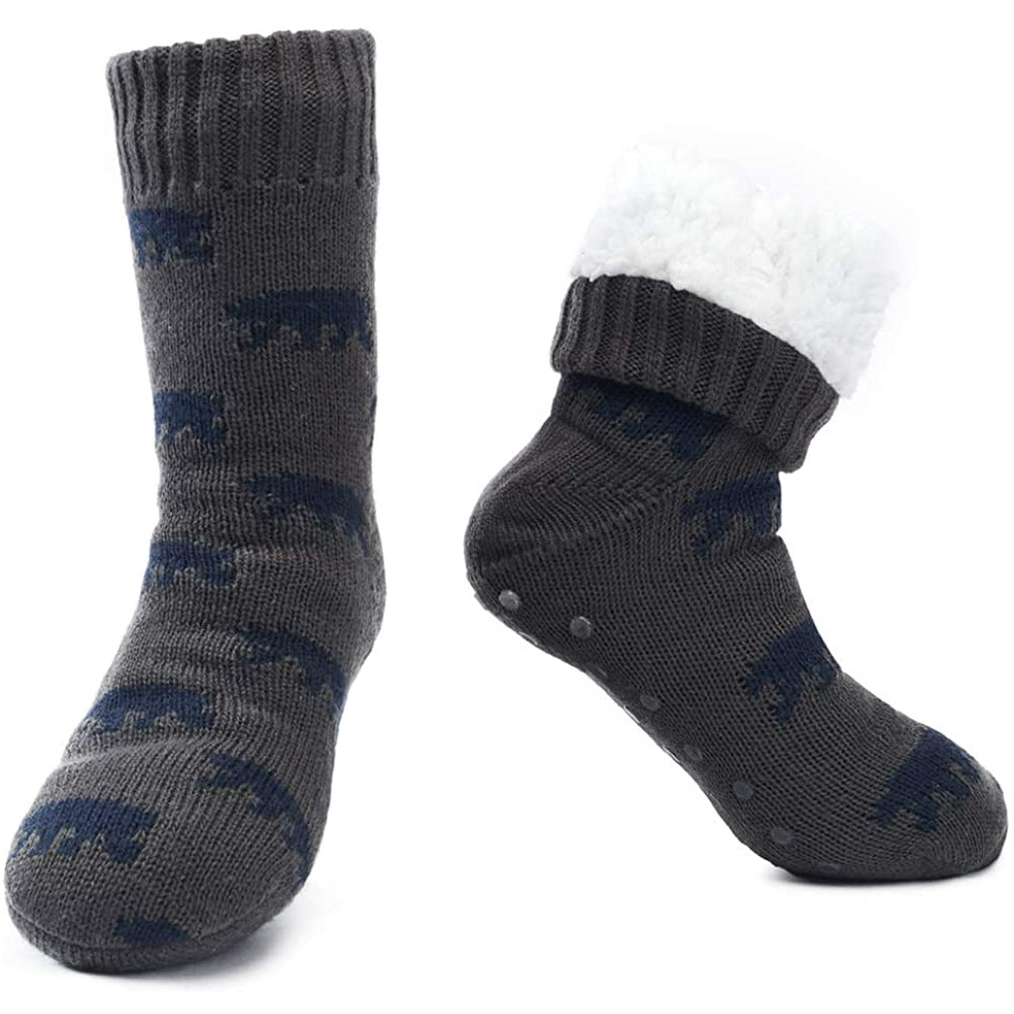 men's cozy socks with grippers