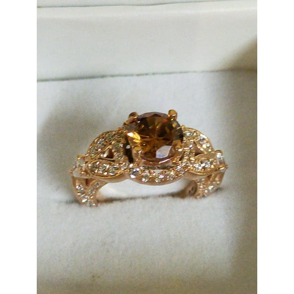 Yellow Citrine Solitire Engagement Ring With 14kt Yellow Gold Over Sterling Silver, Wedding, Anniversary Ring, Gift For Her, Gifts