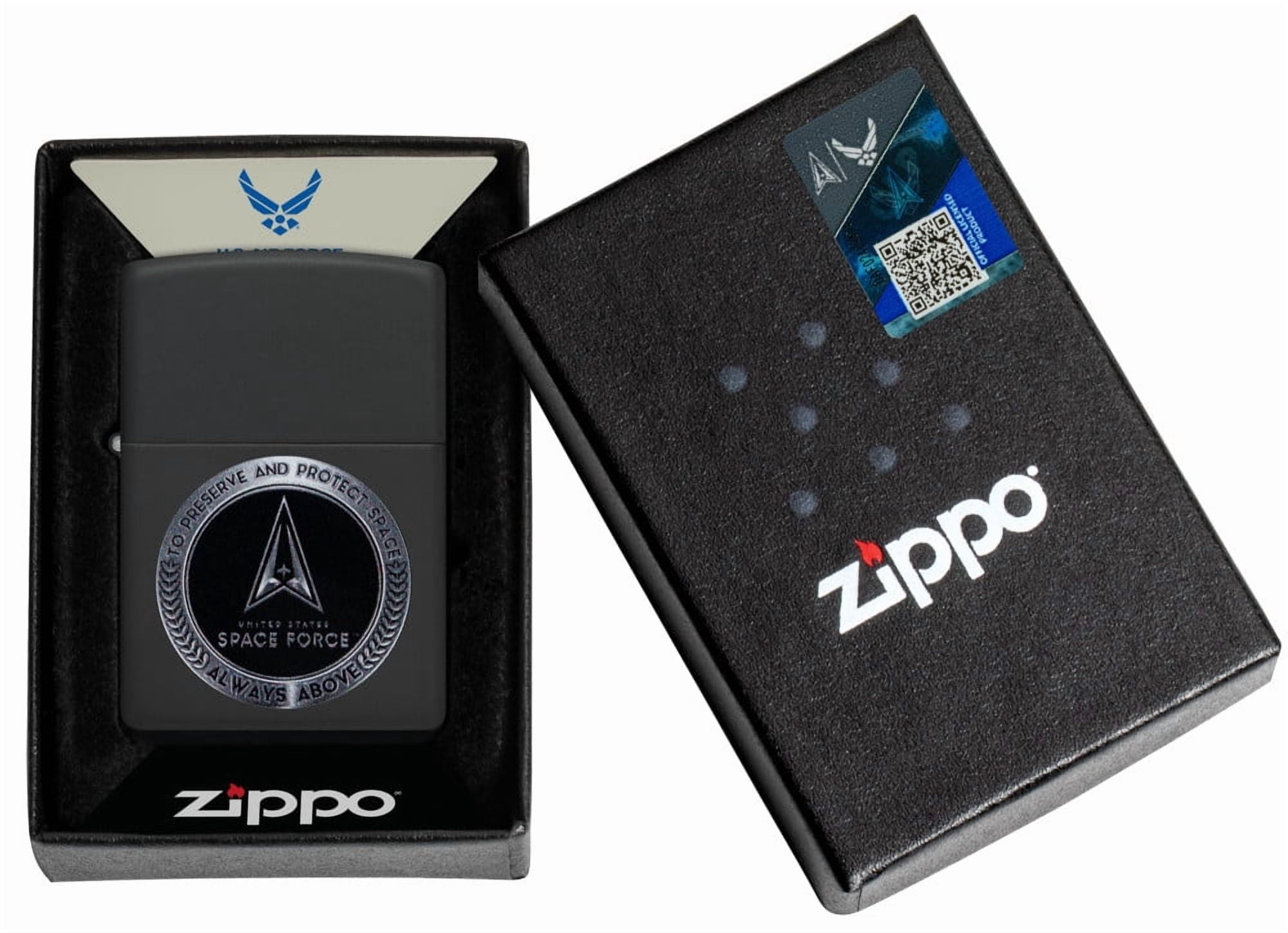 Zippo 48548 U.S. Space Force Design Black Windproof Pocket Lighter
