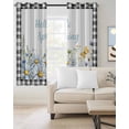 thumbnail image 2 of Hello Spring Blackout Curtains for Living Bedroom, Spring Floral Watercolor Flower White Daisy Butterfly Black Plaid 54 In Long Thermal Insulated Darkening Drapes Grommet Window Treatments 52x54 In, 2 of 9