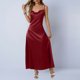 thumbnail image 5 of Maxi Vestido Formal para las Mujeres Satín Cuello de Vaca Correa de Espagueti Color Sólido Elegante Vestido Ajustado, Vestido de Noche de Poliéster Suave, 5 of 7