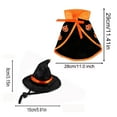 thumbnail image 6 of Pet Halloween Cloak Cosplay Costume with Wizard Hat Vampire Pumpkin Bat Cape for Small Dog & Cat & Kittens & Puppy Pet Party Supplies, 6 of 12