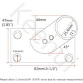 thumbnail image 2 of ABCISI Heavy Duty Boat Hand Rail Fitting, 45 Degree 1 inch Rectangular Base-Marine 316 Stainless Steel Deck Hardware, 2 of 13