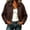Coffee, variant on Suede Bomber Jackets For Women Lapel Button Down Zip Up Cardigan Casual Loose Fashion Fall Winter Outwear (M, Khaki)