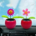 thumbnail image 4 of Fairnull Car Ornament Funny Solar Powered Cartoon Vibrant Ornamental Decoration Gifts Automobile Dashboard Dancing Flower Swinging Toy for Friend, 4 of 10