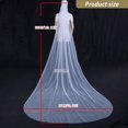 thumbnail image 3 of Bridal Veil with Pearls Beaded for Bachelorette Party Head Covering Scarf, 3 of 9