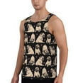 thumbnail image 2 of KLL French Bulldog Print Men's Muscle Gym Workout Stringer Tank Tops Bodybuilding Fitness T-Shirts Tank Tops Men-Medium, 2 of 7