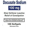 Colace Docusate Sodium Stool Softener Softgels, 100 mg, 100 Count