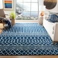 thumbnail image 2 of SAFAVIEH Tulum Glen Moroccan Geometric Area Rug, 10' x 10' Square, Navy/Ivory, 2 of 7