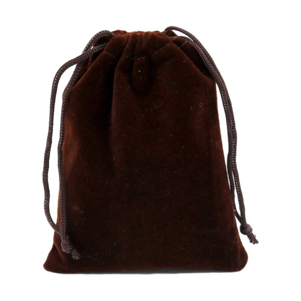 Cateissary 50 Uds. Bolsa de recuerdo de boda de tela con cierre de cordón para un fácil acceso a regalos y recuerdos bolsas de joyería bolsa Almacenamiento y organización del hogar color café 13*18