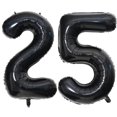 thumbnail image 1 of Number Balloons LHOAVWE 25, lámina de mylar, color negro, 40 pulgadas, 1 of 7