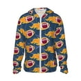 thumbnail image 1 of Balery Burning Rugby Balls Sudadera ligera de manga larga con capucha y protección solar UPF 50+ para hombre y mujer, ideal para pesca y running-Large, 1 of 7