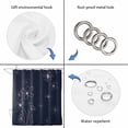 thumbnail image 3 of Navy Blue Shower Curtain Set - 48" x 72" Washable Bathtub Curtain with 12 Hooks, Spring Flora Waterproof Fabric Stall Shower Curtains for Bathroom/Bathtub Décor, 3 of 6