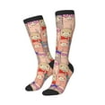 thumbnail image 2 of Fotbe Cute Lamas print Women's Men's Novelty Crew Socks Cotton Socks Knee High Socks for Walking,Running,Nurses,Pregnancy, 2 of 9