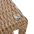 thumbnail image 7 of 3 Pieces Outdoor Rocking Chair Set, Wicker Rocking Chairs for 2 people, Adjustable Outdoor Wicker Double Rocking Chair with Coffee Table Suitable for Backyard, Garden, Poolside, Gray, 7 of 7