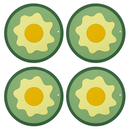 

4PCS Silicone Cup Mats Insulated Anti-skidding Pads Kitchen Thickened Coasters