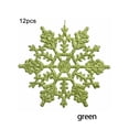 thumbnail image 2 of Advancent 12 piezas de decoración de copos de nieve de Navidad portátiles para interiores y exteriores, decoración para sala de estar, adorno Kits de decoración para fiestas Verde, 2 of 6