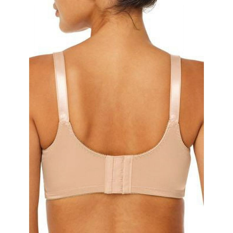 BALI IVORY SATIN 3820 WIRE FREE DOUBLE SUPPORT full figure unlined
