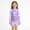 Purple, variant on YANGXINX Girls Swimsuit 2 Piece Funny Cute Scale Graphic Long Sleeve Rash Guard Swimwear for Kids Summer Beach Bathing Suits swimsuits with cap