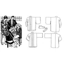 Folkwear Japanese Hapie & Haori #129 Jacket Coat Slipper Sock Japan Sewing Pattern (Pattern Only) folkwear129