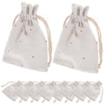 thumbnail image 3 of CIMAXIC Wedding 20pcs Multifunctional Small Linen Bags Burlap Drawstring Bag Gift Jewelry Pouch for Wedding Party 9 * 12cm (White Daisy Pattern),4.72"X3.54"X0.04", 3 of 5