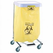 R&B Wire Products 690INFEC Infectious Linen Disposable Poly-Liner Bag, Yellow-Red Print