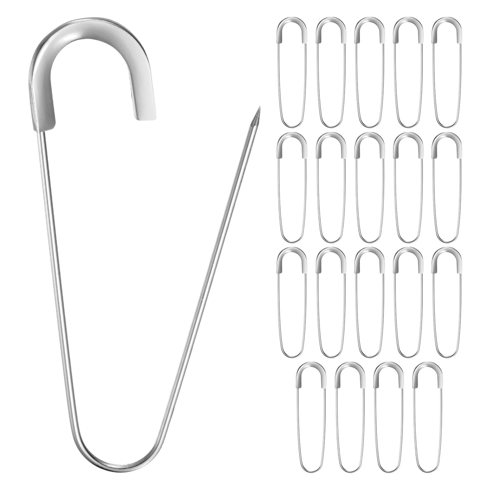 Uxcell 20-Pack Gran Alfiler de Seguridad, 3.15 In(80mm) Alfiler de ...