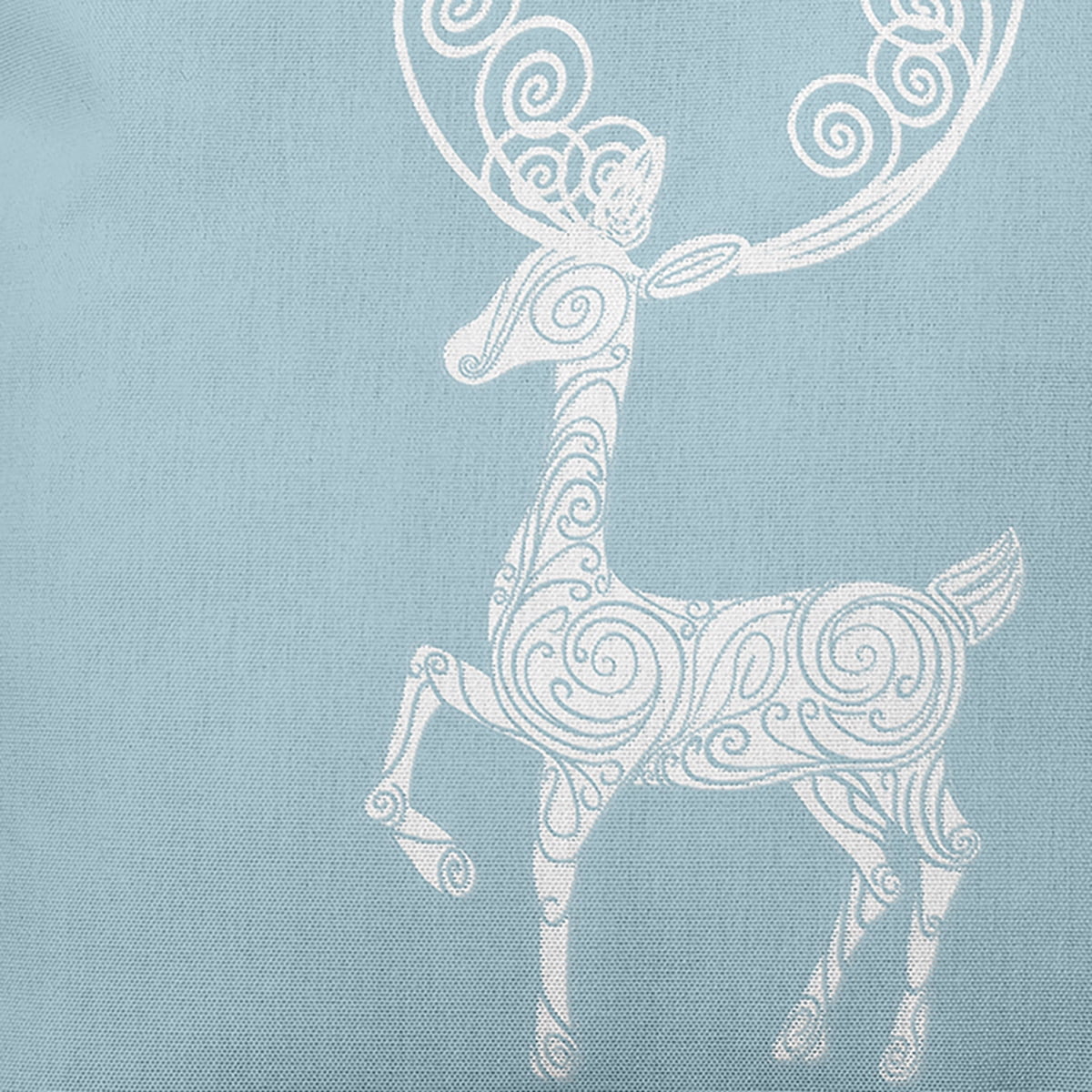 16" x 16" Simply Daisy Fancy Holiday Reindeer Polyester Accent Pillow, Blue (1 Count)