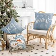 thumbnail image 5 of Christmas Throw Pillow Covers 18 x 18 Inch Set of 4, Winter Snowman Pillowcases Snowflake Xmas Tree Winter Holiday Cushion Case Decoration for Sofa Couch, 5 of 6