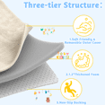 thumbnail image 6 of Baby Play Mat for Floor, Playpen for Babies and Toddlers, Soft Coral Velvet, Non-Slip Bottom Helps Cushion for Tummy Time, 50×50, Apricot, 6 of 9