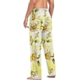 thumbnail image 6 of Yellow Wildflowers Ghost Pajama Pants, Men's Lounge Pants Light with Drawstring and Pockets, Christmas New Year Birthday Father's Day Gifts, 6 of 7