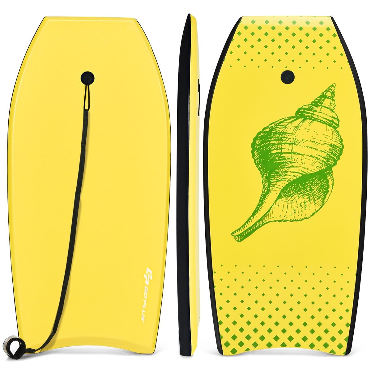 37" Super Lightweight Bodyboard Surf W/Leash EPS Core Boarding IXPE Green 