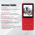 thumbnail image 2 of Reproductor MP3 imkavery MP20 64 GB rojo con altavoz para auriculares 128 GB, 2 of 6