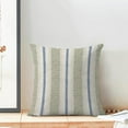 thumbnail image 3 of Sage Green Navy Blue Outdoor Pillow Covers 18 x 18 Inch, Beige Polka Dots Stripe Decor Throw Pillows for Couch Bed, Boho Modern Farmhouse Decorative Pillowcase Linen Cushion Cover Set of 2, 3 of 6