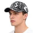 thumbnail image 6 of Unisex Ripped Cowkey Baseball Cap, Distressed Denim Vintage Washed Hat for Men and Women, Retro Sun Hat for Casual Outdoor, Spring Fall Winter Cap Black, 6 of 7