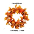 thumbnail image 3 of Fall Wreath for Front Door, Artificial Pumpkin Maple Leaf Wreath, Fall Decorations for Holiday Harvest Thanksgiving Fall Decor, 3 of 7