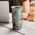 thumbnail image 4 of 20 Oz Pioneer Flower Coffee Tumbler Double Wall Insulated Stainless Steel Water Bottle | Metal Reusable Thermoses Flask with Cup Cap | Leak & Sweat Proof with Anti-Dust Lid, 4 of 7