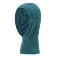 thumbnail image 1 of Gorro de invierno unisex de hilo y terciopelo con cuello resistente al viento, de punto, de color liso, para mujer, 1 of 1