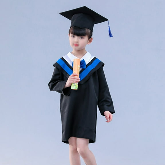 Soimiss Black Graduation Gown and Tassel Set Comfortable Breathable Academic Design for Graduation Ceremony