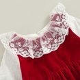 thumbnail image 5 of Douhoow Baby Girls Red Jumpsuits Infant Long Sleeve Lace Romper with Headband, 5 of 7