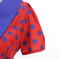 thumbnail image 4 of Karymi Sundress Vintage Polka Dot Swing Midi Dress, Contrast Collar Short Sleeve Button Front Self Bow Waist Retro Hepburn Party Sundress Womens Dresses, 4 of 8
