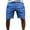 Blue, variant on AIEOTT Summer Shorts for Men Casual Lightweight Elastic Waist Shorts Brethable Cotton Shorts Plus Size Solid Color Shorts