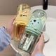thumbnail image 4 of Monstrate Vaso para cepillo de dientes y de dientes de gran capacidad portátil y desmontable línea suave espesado 2 piezas Conveninet Juegos de accesorios de baño oso verde, 4 of 6