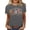 Gris Foncé, variante sur YDLCAFD T-Shirts pour Femmes Grande Taille Coupe Ample Femmes Décontracté Mode Imprimés Manches Courtes Col Rond T-Shirt Ample Blouse Hauts