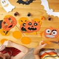 thumbnail image 4 of 16pcs Foam Pumpkin Shape Craft Kit Halloween Sticker Diy Decoration, 4 of 5
