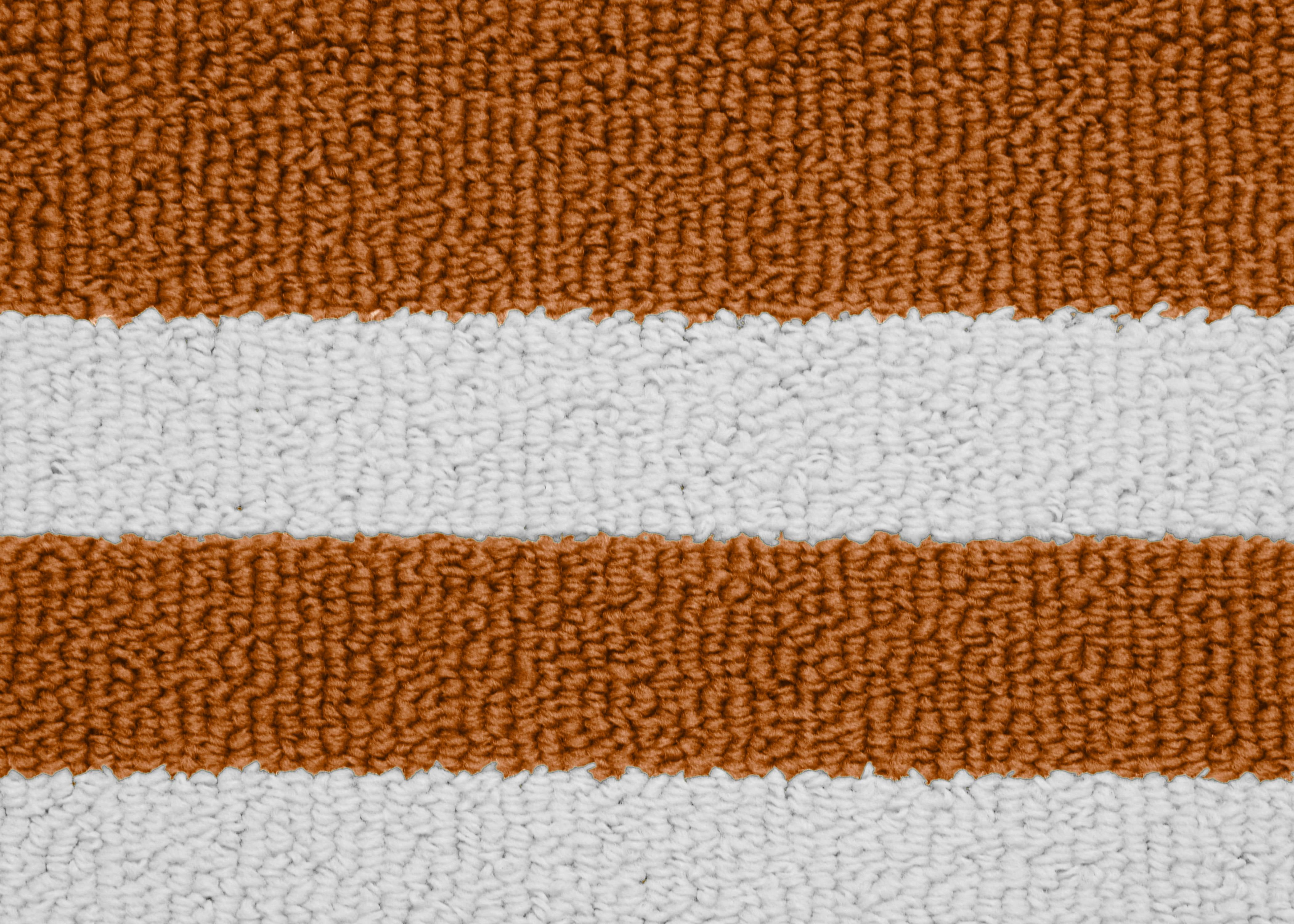 Garland Rug Borderline Polypropylene Orange/White Indoor/Outdoor Runner Rug, 2' x 5'