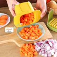 thumbnail image 3 of Cebolla Patata Cortadora de patatas Rábano Pepino Papas fritas Cortadora en cubitos Ensalada Verduras Ralladora Accesorios de cocina Gadgets, 3 of 5