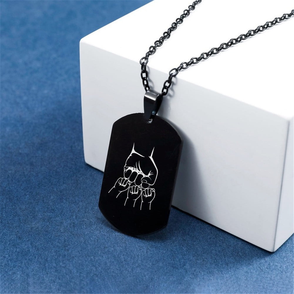 Personalized Gift for Father's Day Customized Necklace for Dad