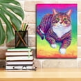 thumbnail image 6 of Epic Graffiti 'Vibrant Rainbow Brown Tabby Cat'  by Rebecca Wang Art Canvas Wall Art, 12" x 16", 6 of 8